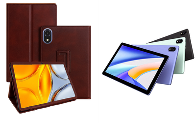 Чехол-подставка CRAYTON для DOOGEE Tab U10, U10 Pro – стиль, защита и ручная сборка, цвет Карминовый