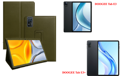Чехол-подставка CRAYTON для DOOGEE Tab E3, DOOGEE Tab E3+ – стиль, защита и ручная сборка, цвет Оливковый