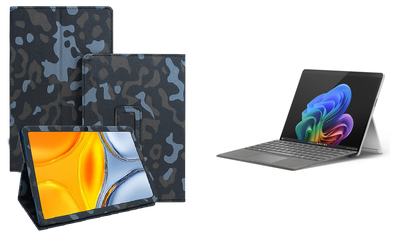 Чехол-подставка CRAYTON для Microsoft Surface 11 pro Copilot+ – стиль, защита и ручная сборка, цвет Хаки зима