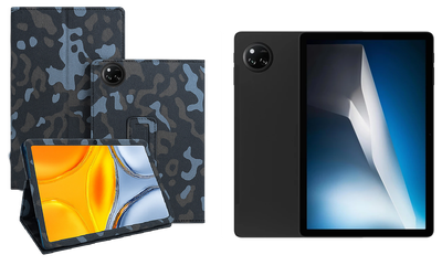 Чехол-подставка CRAYTON для DOOGEE Tab A9 Pro+ – стиль, защита и ручная сборка, цвет Хаки зима