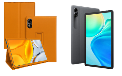 Чехол-подставка CRAYTON для Blackview Tab 90 – стиль, защита и ручная сборка, цвет Оранжевый