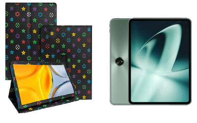 Чехол-подставка CRAYTON для OnePlus Pad, Pad 2, Pad Go, Pad Pro – стиль, защита и ручная сборка, цвет Л черный
