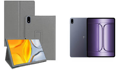 Чехол-подставка CRAYTON для OnePlus Pad 3 – стиль, защита и ручная сборка, цвет Серый тм