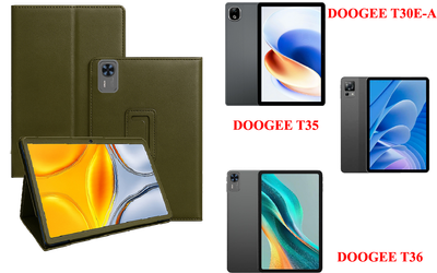 Чехол-подставка CRAYTON для DOOGEE T30E-A, T35, T36 – стиль, защита и ручная сборка, цвет Оливковый