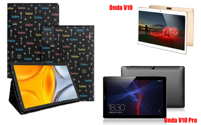 Чехол-подставка CRAYTON для Onda V10, V10 Pro – стиль, защита и ручная сборка, цвет Фэшн черный