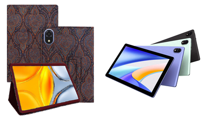 Чехол-подставка CRAYTON для DOOGEE Tab U10, U10 Pro – стиль, защита и ручная сборка, цвет Пестрый