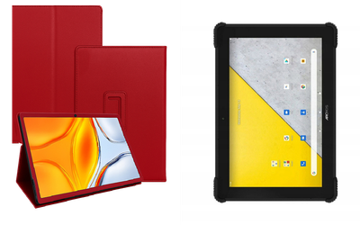 Чехол-подставка CRAYTON для Archos T101X – стиль, защита и ручная сборка, цвет Красный