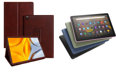 Чохол-підставка CRAYTON для Amazon Fire HD 10 (11th gen. 2021) – стиль, захист і ручна збірка, колір Карміновий
