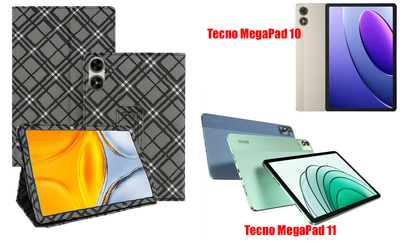 Чехол-подставка CRAYTON для Tecno MegaPad 10, MegaPad 11 – стиль, защита и ручная сборка, цвет Клетка