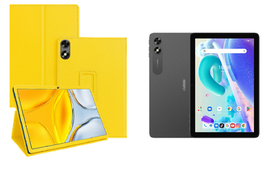 Чехол-подставка CRAYTON для UMIDIGI G2 Tab – стиль, защита и ручная сборка, цвет Жёлтый