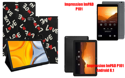 Чехол-подставка CRAYTON для Impression ImPad P101, ImPAD P101 Android 8.1 – стиль, защита и ручная сборка, цвет Лав