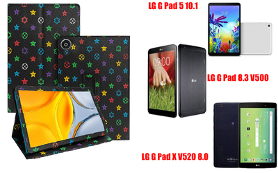 Чохол-підставка CRAYTON для LG G Pad 5 10.1, Pad 8.3, Pad X 8.0 – стиль, захист і ручна збірка, колір Луі чорний
