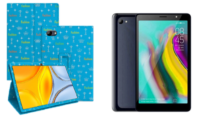 Чехол-подставка CRAYTON для Tecno Tab 7 P704a – стиль, защита и ручная сборка, цвет Фэшн синий