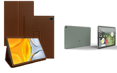 Чехол-подставка CRAYTON для Google Pixel Tablet 2023 – стиль, защита и ручная сборка, цвет Коричневый св