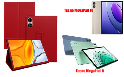 Чехол-подставка CRAYTON для Tecno MegaPad 10, MegaPad 11 – стиль, защита и ручная сборка, цвет Красный