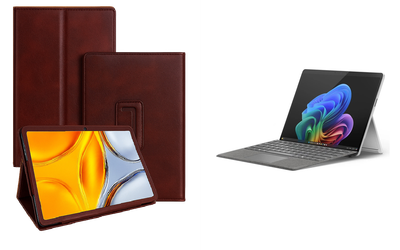 Чехол-подставка CRAYTON для Microsoft Surface 11 pro Copilot+ – стиль, защита и ручная сборка, цвет Карминовый