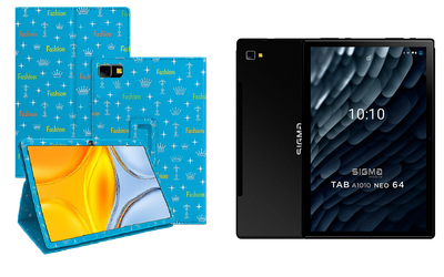 Чехол-подставка CRAYTON для Sigma mobile Tab A1010 4G, Tab A1010 Neo – стиль, защита и ручная сборка, цвет Фэшн синий