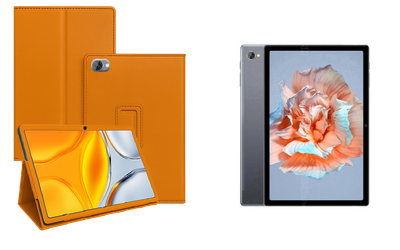 Чехол-подставка CRAYTON для Blackview Tab 15, Tab 15 Pro – стиль, защита и ручная сборка, цвет Оранжевый