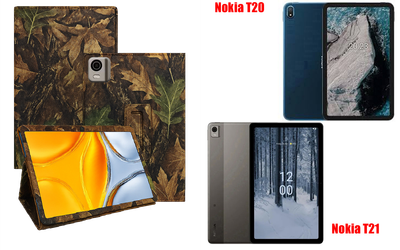 Чохол-підставка CRAYTON для Nokia T20, Nokia T21 – стиль, захист і ручна збірка, колір Клен