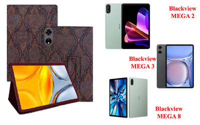 Чехол-подставка CRAYTON для Blackview MEGA 2, MEGA 3, MEGA 8 – стиль, защита и ручная сборка, цвет Пестрый