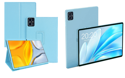 Чехол-подставка CRAYTON для Teclast M50, M50 Pro, M50HD – стиль, защита и ручная сборка, цвет Голубой