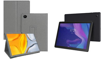 Чехол-подставка CRAYTON для Alcatel 1T Smart 10.1 8092 Prime – стиль, защита и ручная сборка, цвет Серый тм