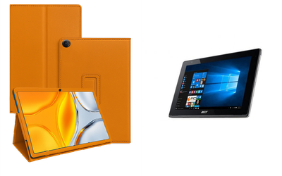 Чехол-подставка CRAYTON для Acer One 10 S1003 – стиль, защита и ручная сборка, цвет Оранжевый