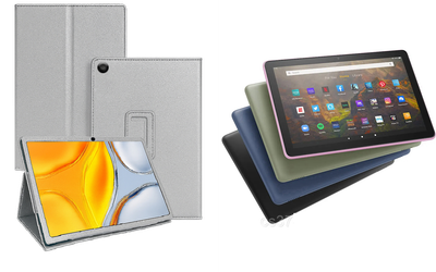 Чехол-подставка CRAYTON для Amazon Fire HD 10 (11th gen. 2021) – стиль, защита и ручная сборка, цвет Серебро