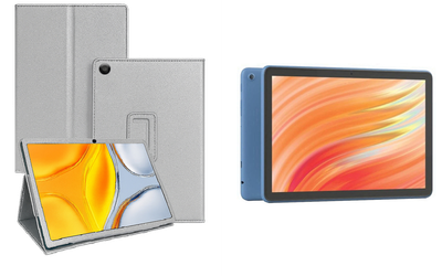 Чехол-подставка CRAYTON для Amazon Fire HD 10 (13th gen) – стиль, защита и ручная сборка, цвет Серебро