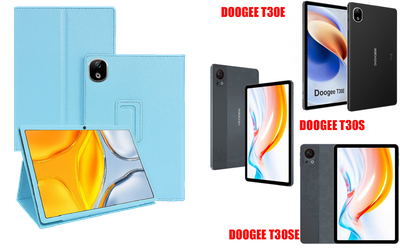 Чехол-подставка CRAYTON для DOOGEE T30E, T30S, T30SE – стиль, защита и ручная сборка, цвет Голубой