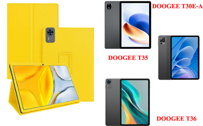 Чехол-подставка CRAYTON для DOOGEE T30E-A, T35, T36 – стиль, защита и ручная сборка, цвет Жёлтый