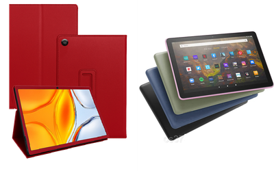 Чехол-подставка CRAYTON для Amazon Fire HD 10 (11th gen. 2021) – стиль, защита и ручная сборка, цвет Красный
