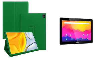 Чехол-подставка CRAYTON для Prestigio Muze 3231 4G, Muze 4231 4G – стиль, защита и ручная сборка, цвет Зеленый тм