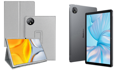 Чехол-подставка CRAYTON для Blackview Tab 80 – стиль, защита и ручная сборка, цвет Серебро