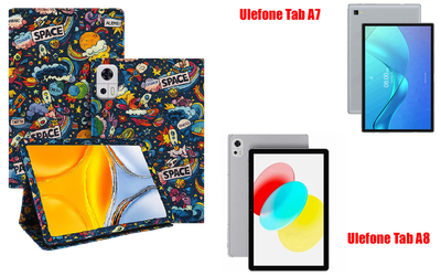 Чехол-подставка CRAYTON для Ulefone Tab A7, Tab A8 – стиль, защита и ручная сборка, цвет Космос