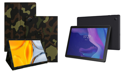 Чехол-подставка CRAYTON для Alcatel 1T Smart 10.1 8092 Prime – стиль, защита и ручная сборка, цвет Хаки тм