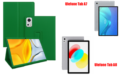 Чехол-подставка CRAYTON для Ulefone Tab A7, Tab A8 – стиль, защита и ручная сборка, цвет Зеленый тм