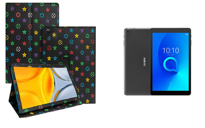 Чехол-подставка CRAYTON для Alcatel 1T 10 (8082) 10.1 – стиль, защита и ручная сборка, цвет Л черный