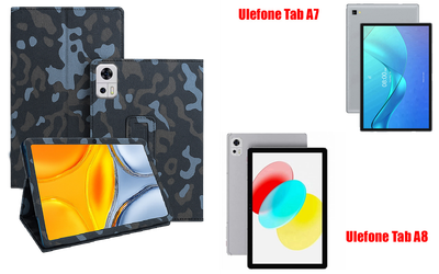 Чехол-подставка CRAYTON для Ulefone Tab A7, Tab A8 – стиль, защита и ручная сборка, цвет Хаки зима