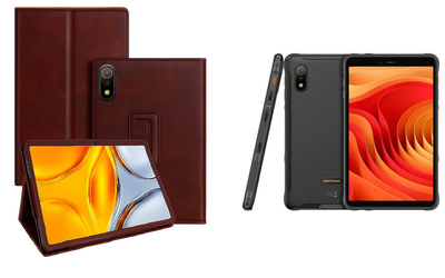 Чехол-подставка CRAYTON для Ulefone Armor Pad Lite, Armor Pad Pro – стиль, защита и ручная сборка, цвет Карминовый