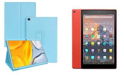 Чехол-подставка CRAYTON для Amazon Fire HD 10 2017, 2018 – стиль, защита и ручная сборка, цвет Голубой