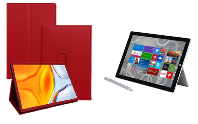 Чехол-подставка CRAYTON для Microsoft Surface Pro 2, Pro 3, Pro 4 – стиль, защита и ручная сборка, цвет Красный