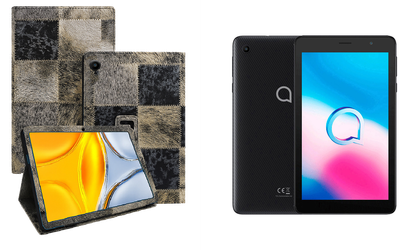 Чехол-подставка CRAYTON для Alcatel 1T 7 4G (9013X) – стиль, защита и ручная сборка, цвет Мех