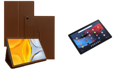 Чехол-подставка CRAYTON для Google Pixel Slate m3 – стиль, защита и ручная сборка, цвет Коричневый св