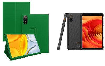 Чехол-подставка CRAYTON для Ulefone Armor Pad Lite, Armor Pad Pro – стиль, защита и ручная сборка, цвет Зеленый тм