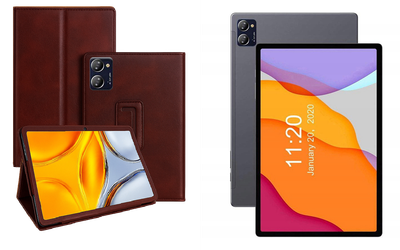Чехол-подставка CRAYTON для CHUWI HiPad X Pro, HiPad XPro (2022) – стиль, защита и ручная сборка, цвет Карминовый