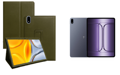 Чехол-подставка CRAYTON для OnePlus Pad 3 – стиль, защита и ручная сборка, цвет Оливковый