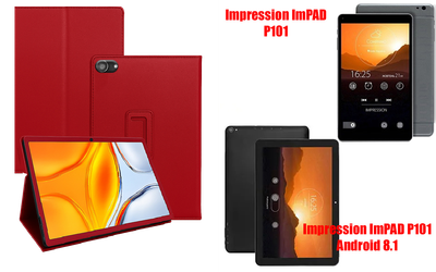 Чехол-подставка CRAYTON для Impression ImPad P101, ImPAD P101 Android 8.1 – стиль, защита и ручная сборка, цвет Красный