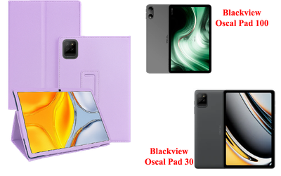 Чехол-подставка CRAYTON для Blackview Oscal Pad 100, Oscal Pad 30 – стиль, защита и ручная сборка, цвет Фиолетовый