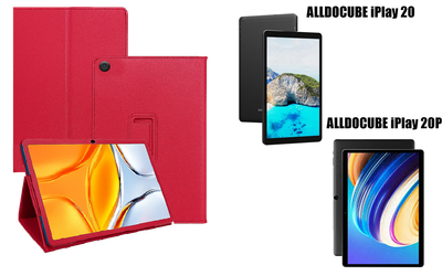 Чехол-подставка CRAYTON для ALLDOCUBE iPlay 20, iPlay 20P – стиль, защита и ручная сборка, цвет Малиновый